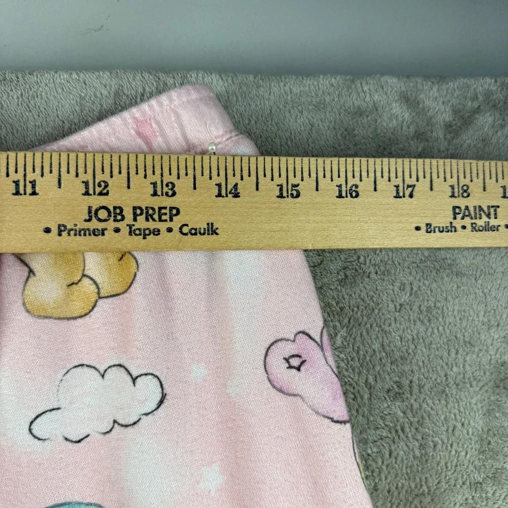 Care Bears Pink Pajama Pants Small 4/6 Clouds Stars Lounge Sleepwear Pockets